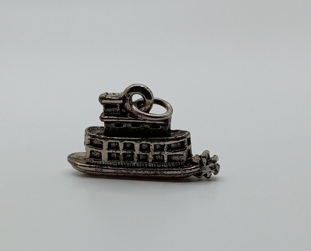 Pewter Riverboat Charm